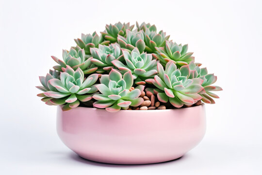 graptoveria opalina plant aesthetics style white background
