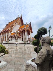 Main sanctuary of Wat Suthat Thepwararam. It is a royal temple of the first grade, one of ten such temples in Bangkok, THAILAND.