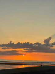 sunset on the beach