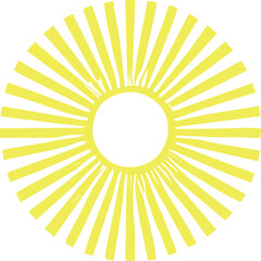 the symbol of the sun in the style of the amulet of the indigenous inhabitants of siberia and alaska, the white sun with yellow and white rays, minimalism, modern aesthetics, icon