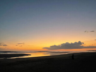 sunset on the beach