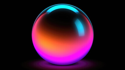 Gradient Neon Sphere Wallpaper