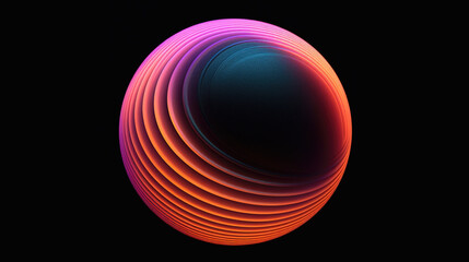 Gradient Neon Sphere Wallpaper