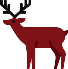 chrismas and deer, icon