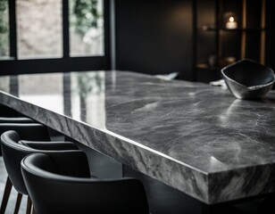 Professional interior design with expensive black marble and granite. Excellent background for presentation and product