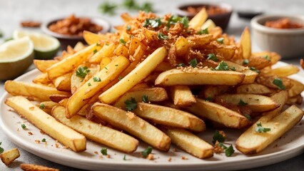 french fries on a plate