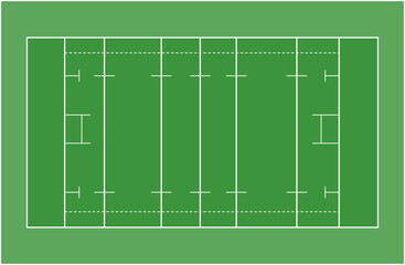 rugby pitch union markings field illustration - obrazy, fototapety, plakaty