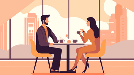 Concept vector illustration of business situation.	
