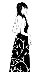 An illustration of the main character entering the party