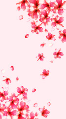 an illustration of pink petals falling down