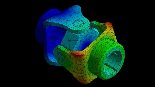 Mechanic simulation engineering - Displacement and stress finite element analysis