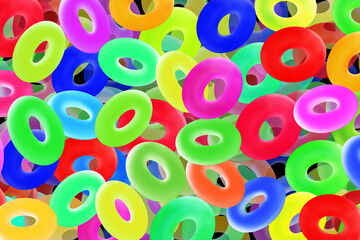 Fototapeta premium colorful doughnut ring