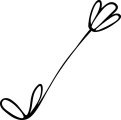Flower outline sketch logo vector illustration. Simple Flower hand drawing stylized design element