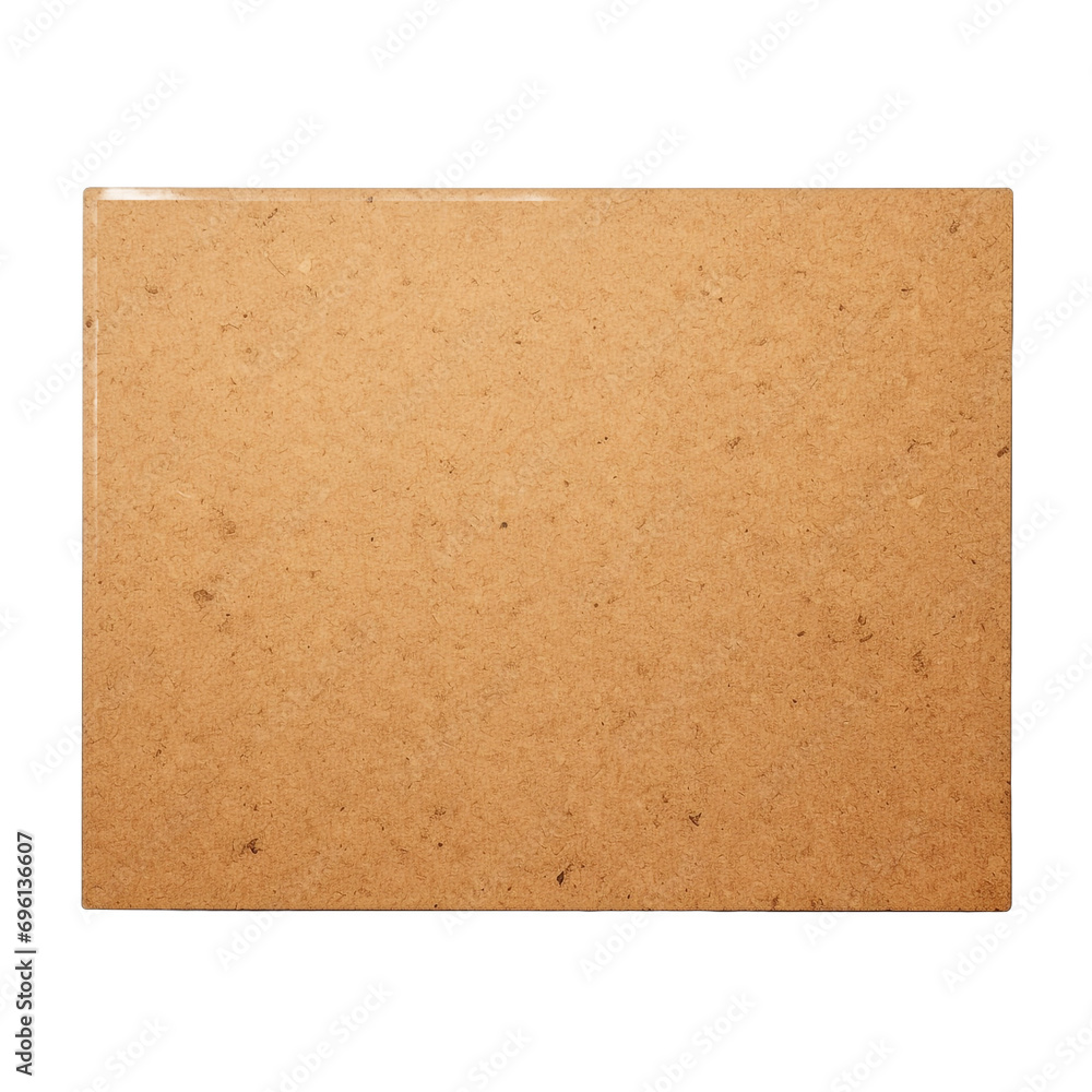 Poster empty space on cork board isolated on transparent background