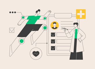 Sport medicine abstract concept vector illustration.