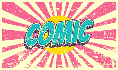 Classic retro comic cartoon thumbnail background template