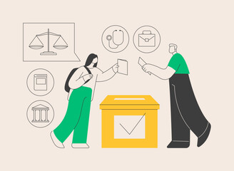 Youth rights abstract concept vector illustration.