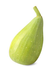 One fresh green fig isolated on white