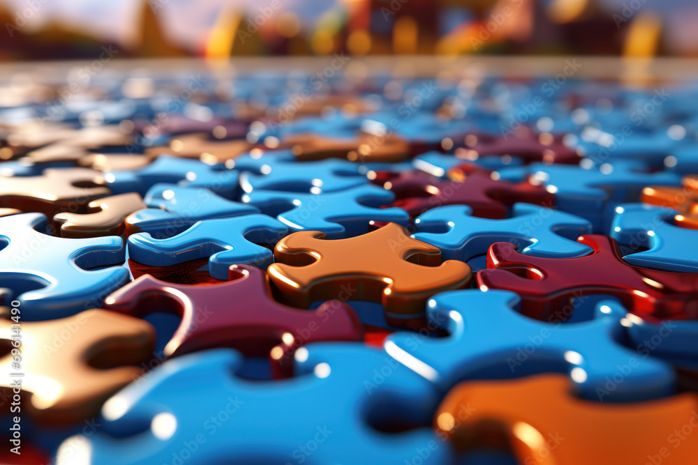 Poster an abstract representation of a puzzle with missing pieces, creating a paradox that challenges the c