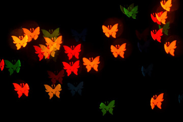 custom bokeh background in the shape of a butterfly