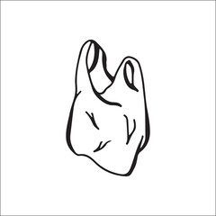 vector illustration of plastic bag