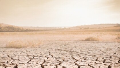 Terre craquelée par la sécheresse. Concept de réchauffement climatique 