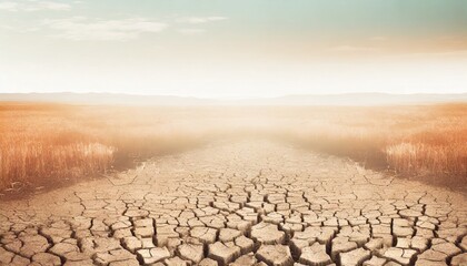 Terre craquelée par la sécheresse. Concept de réchauffement climatique.