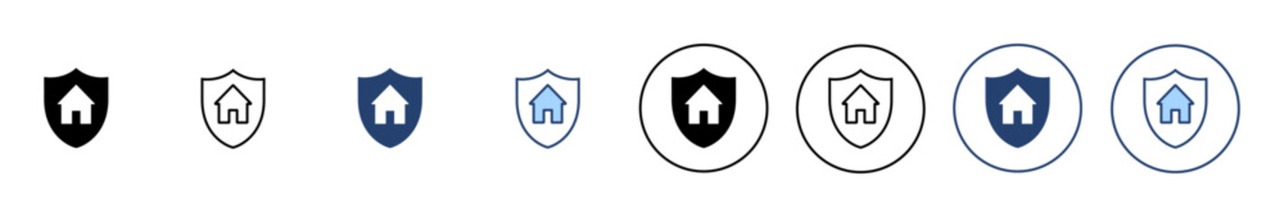 house insurance icon vector. house protection sign and symbol