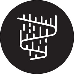 aurora borealis glyph icon