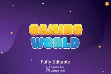 Video game text effect and 3d text