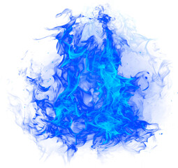 transparent blue flame particles