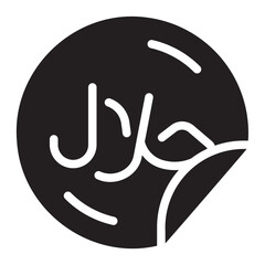 halal glyph icon