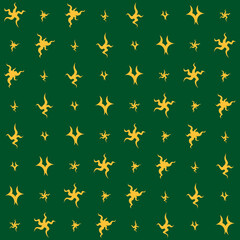 Abstract Stars Vector Christmas Seamless Pattern