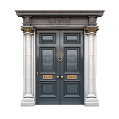 Front door isolated on transparent background