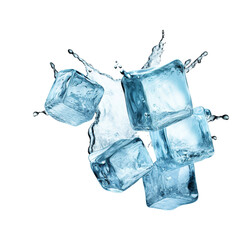 Obraz premium Frozen water isolated on transparent background