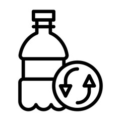 bottle line icon