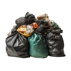 Garbage isolated on transparent background