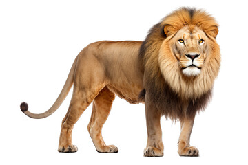 Obraz premium lion on isolated transparent background
