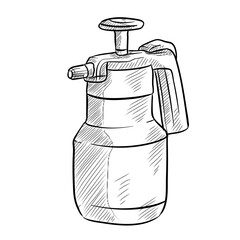 water sprayer handdrawn illustration