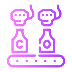 filling machine Line Gradient Icon