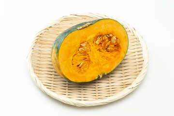 白背景にカボチャ