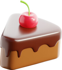 Chocolate Cake 3D Illustration