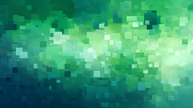 緑色のピクセルのアブストラクト背景イラスト