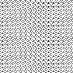 Seamless pattern with knitting braids in doodle style or wheat grain texture. Vector illustration. - obrazy, fototapety, plakaty