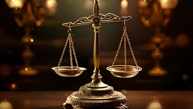 A set of scales of justice with a brilliant light shining down on them representing the moral high ground of those who offer their