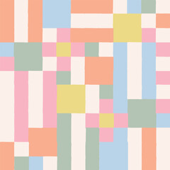 Seamless Repeat Pattern Vector Geometric Stripe Fun Circus Graphic Print Colorful Rainbow Checkerboard Odd