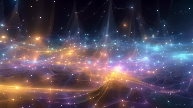 An ethereal landscape of shimmering data points and fractal patterns, revealing the complex interplay between quantum superposition and probabilistic machine learning models.