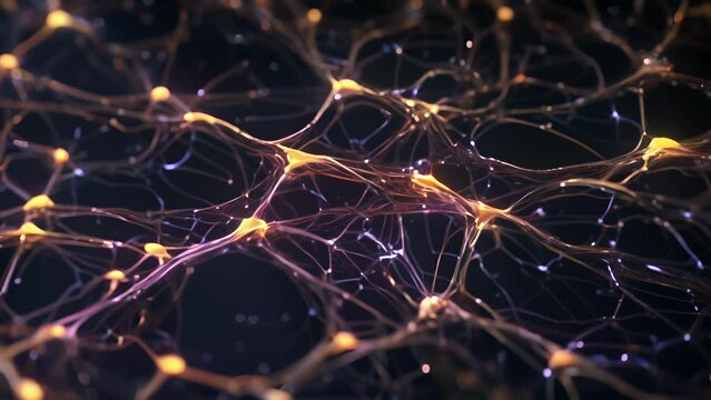Electric impulses zipping through the intricate network of neurons, exchanging information at lightningfast speeds. minimal 2d animation Psychology art concept