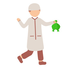 Muslim Faceless Illustration, Islamic Eid Activities