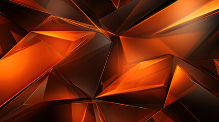 Abstract background orange color with geometric 3D texture and light leaks